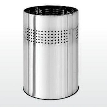 Stainless Steel Push Top Bin small 8" x 16", For Office, Capacity: 10 L